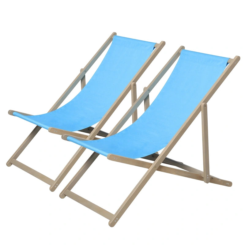 Sedia a sdraio pieghevole da spiaggia (set di 2)