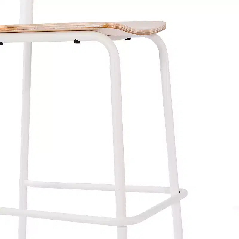 Flash Furniture 2 Pack Cyprus Commercial Grade Solid Wood Bar Stools with Metal Frames and Antique Finish