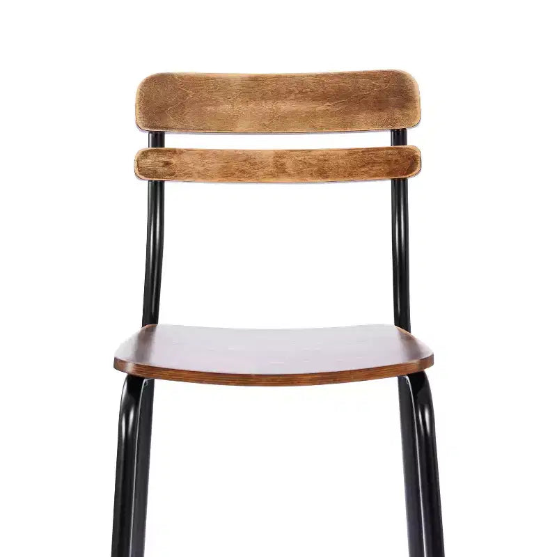 Flash Furniture 2 Pack Cyprus Commercial Grade Solid Wood Bar Stools with Metal Frames and Antique Finish