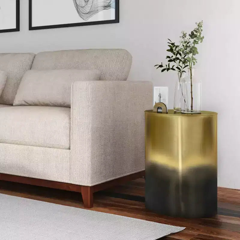 Lance Metal Cylinder Accent Table Ombre - WyndenHall