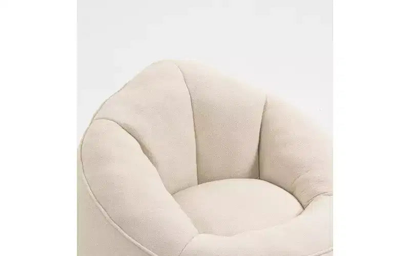 Fauteuil poire avec rembourrage en mousse comprimée et repose-pieds