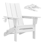 Sedie Adirondack moderne in HDPE per tutte le stagioni con portabicchieri