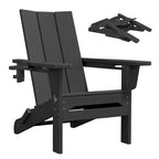 Sedie Adirondack moderne in HDPE per tutte le stagioni con portabicchieri