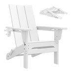 Sedie Adirondack moderne in HDPE per tutte le stagioni con portabicchieri