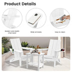 Sedie Adirondack moderne in HDPE per tutte le stagioni con portabicchieri