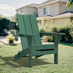 Sedie Adirondack moderne in HDPE per tutte le stagioni con portabicchieri