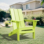 Sedie Adirondack moderne in HDPE per tutte le stagioni con portabicchieri
