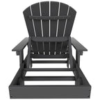 Polytrends Altura Poly Chaise longue reclinabile ecologica per tutte le stagioni con braccioli e tavolino laterale (set da 2 pezzi)