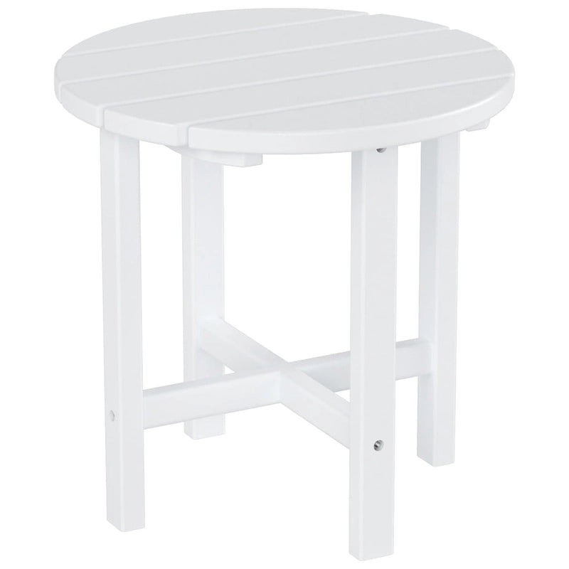 Polytrends Altura Poly Chaise longue reclinabile ecologica per tutte le stagioni con braccioli e tavolino laterale (set da 2 pezzi)