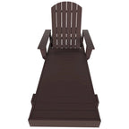 Polytrends Altura Poly Chaise longue reclinabile ecologica per tutte le stagioni con braccioli e tavolino laterale (set da 2 pezzi)