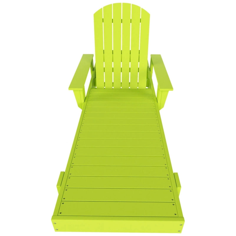 Polytrends Altura Poly Chaise longue reclinabile ecologica per tutte le stagioni con braccioli e tavolino laterale (set da 2 pezzi)