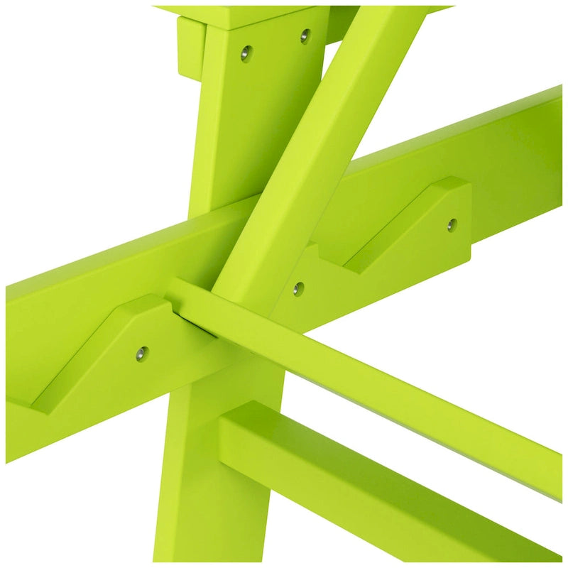 Polytrends Altura Poly Chaise longue reclinabile ecologica per tutte le stagioni con braccioli e tavolino laterale (set da 2 pezzi)