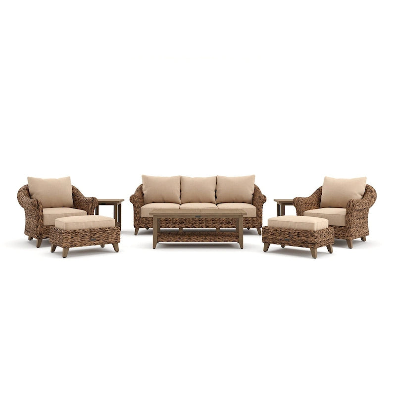 Set di sedute Cayman 8 pezzi Sunbrella, Heritage Brown