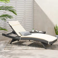 Hypoint Outdoor Wicker Armless Chaise Lounge con cuscino di Christopher Knight Home