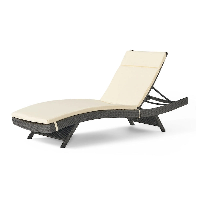 Hypoint Outdoor Wicker Armless Chaise Lounge con cuscino di Christopher Knight Home