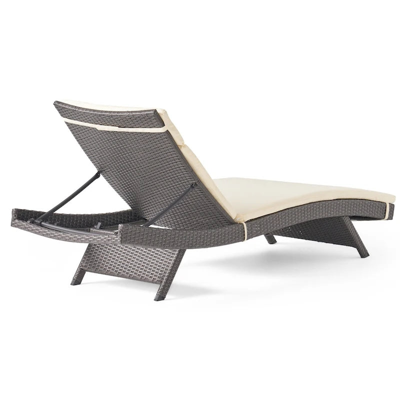 Hypoint Outdoor Wicker Armless Chaise Lounge con cuscino di Christopher Knight Home
