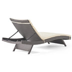 Hypoint Outdoor Wicker Armless Chaise Lounge con cuscino di Christopher Knight Home