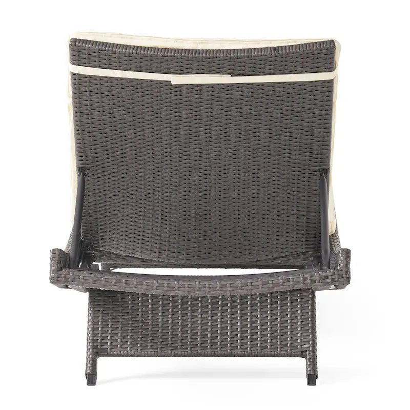 Hypoint Outdoor Wicker Armless Chaise Lounge con cuscino di Christopher Knight Home