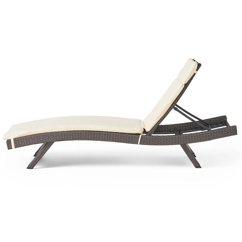 Hypoint Outdoor Wicker Armless Chaise Lounge con cuscino di Christopher Knight Home