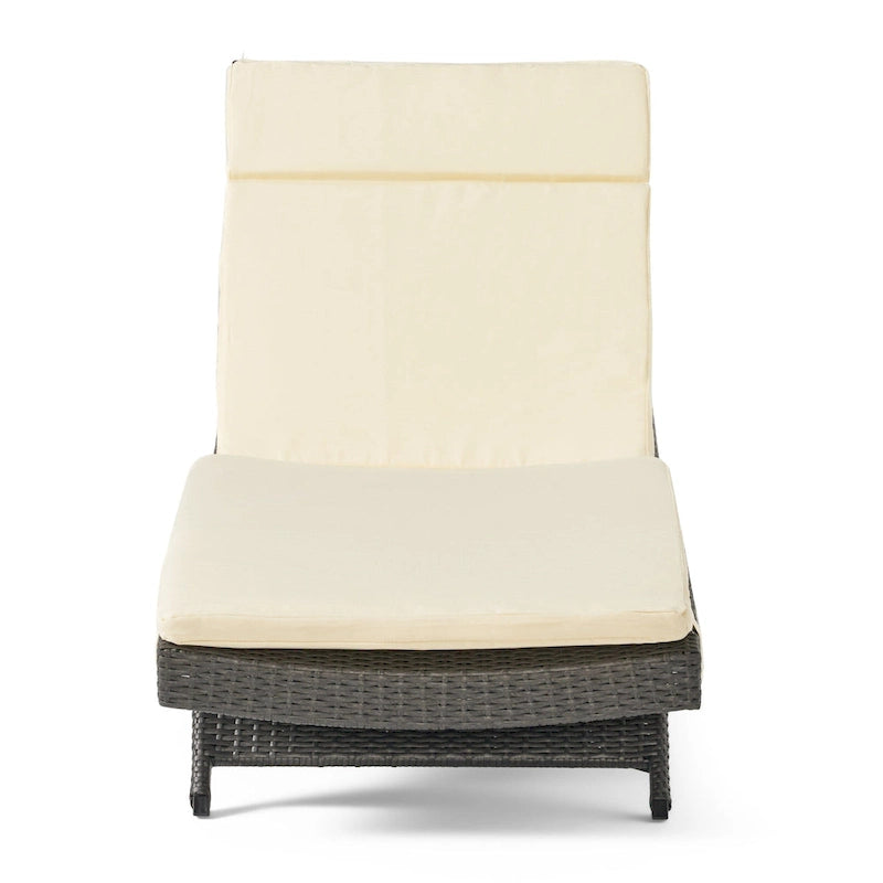 Hypoint Outdoor Wicker Armless Chaise Lounge con cuscino di Christopher Knight Home