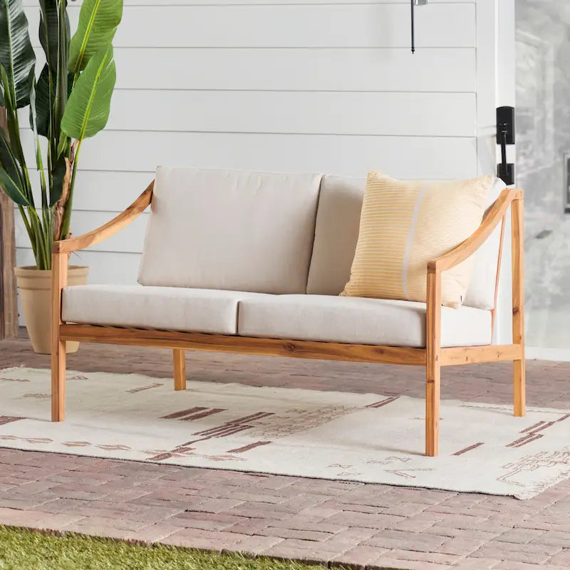 Middlebrook Designs Divanetto da esterno in legno massello