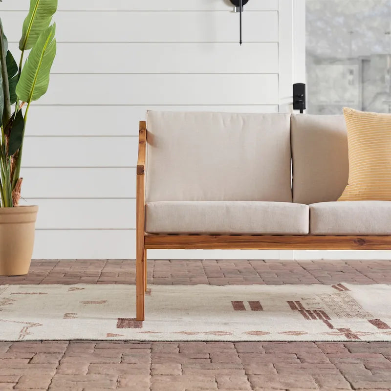 Middlebrook Designs Divanetto da esterno in legno massello