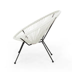 Sedia Anson in Acciaio/Rattan PE Intrecciato da Esterno (Set da 4) di Christopher Knight Home