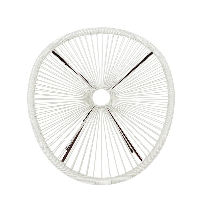 Sedia Anson in Acciaio/Rattan PE Intrecciato da Esterno (Set da 4) di Christopher Knight Home