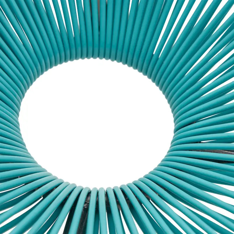 Sedia Anson in Acciaio/Rattan PE Intrecciato da Esterno (Set da 4) di Christopher Knight Home