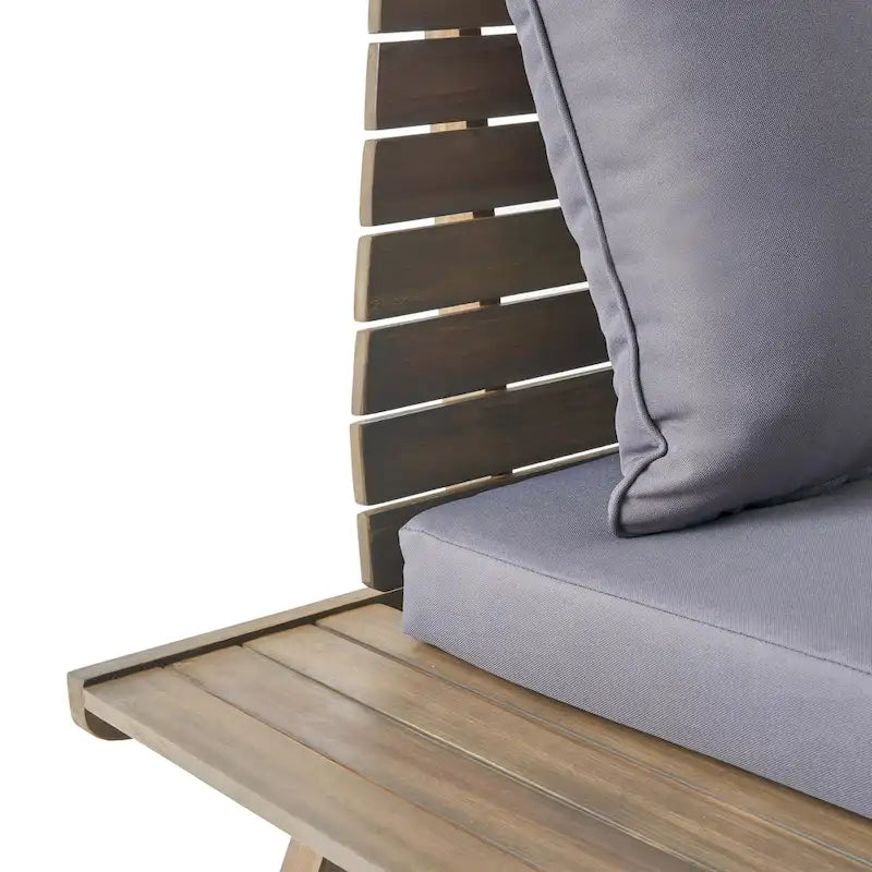 Set da conversazione da esterno in 4 pezzi Sedona in legno di acacia di Christopher Knight Home