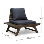 Set da conversazione da esterno in 4 pezzi Sedona in legno di acacia di Christopher Knight Home