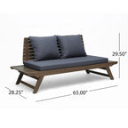 Set da conversazione da esterno in 4 pezzi Sedona in legno di acacia di Christopher Knight Home