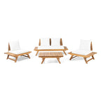 Set da conversazione da esterno in 4 pezzi Sedona in legno di acacia di Christopher Knight Home