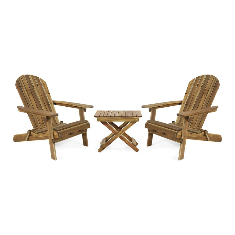 Set da esterno Malibu a 3 pezzi in legno di acacia di Christopher Knight Home