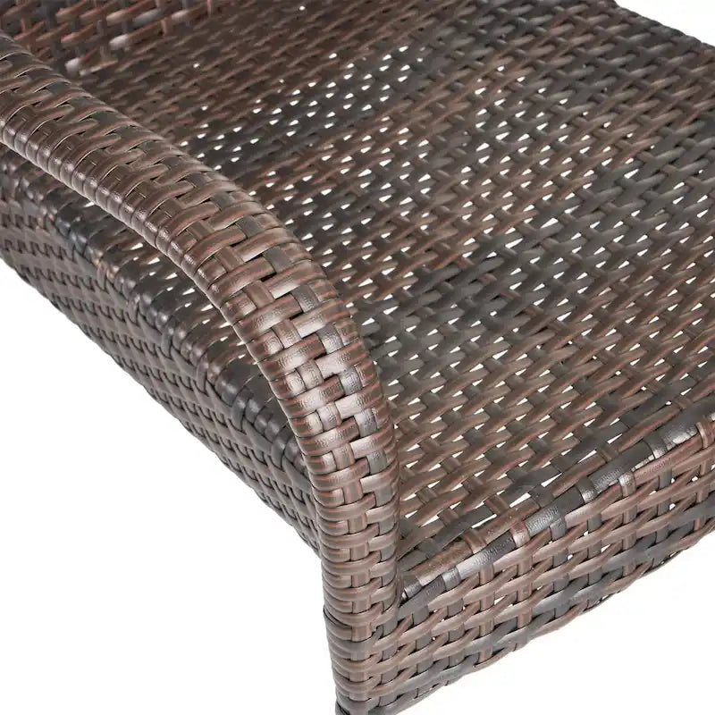Christopher Knight Home Littleton Set da conversazione da esterno 3 pezzi in vimini con sedie impilabili - N/D