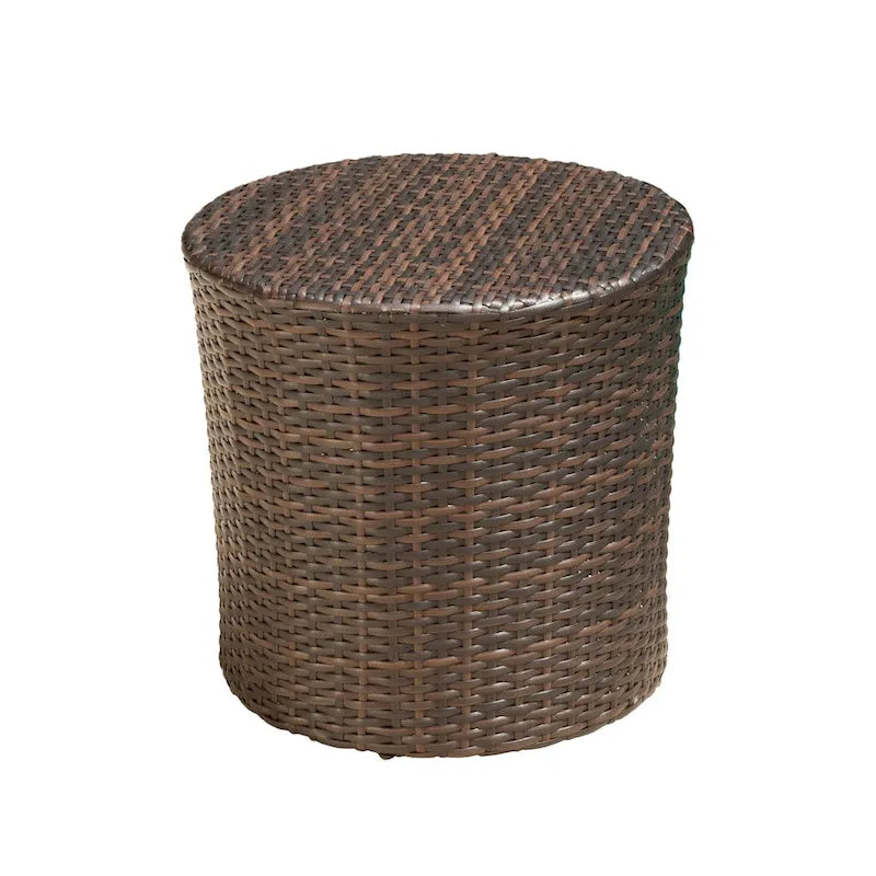 Christopher Knight Home Littleton Set da conversazione da esterno 3 pezzi in vimini con sedie impilabili - N/D