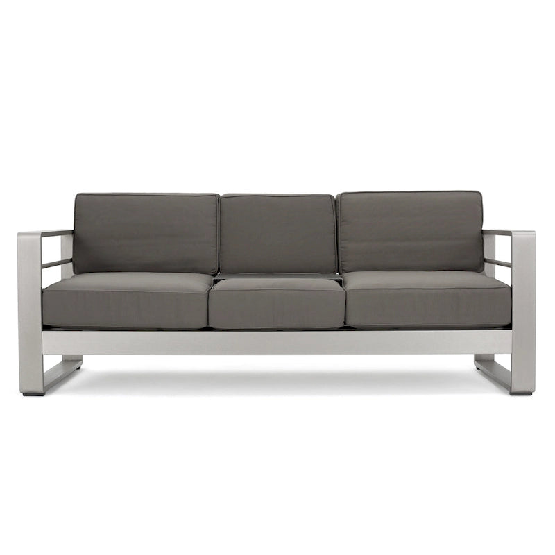 Ensemble de canapé 3 pièces en aluminium d'extérieur Cape Coral par Christopher Knight Home