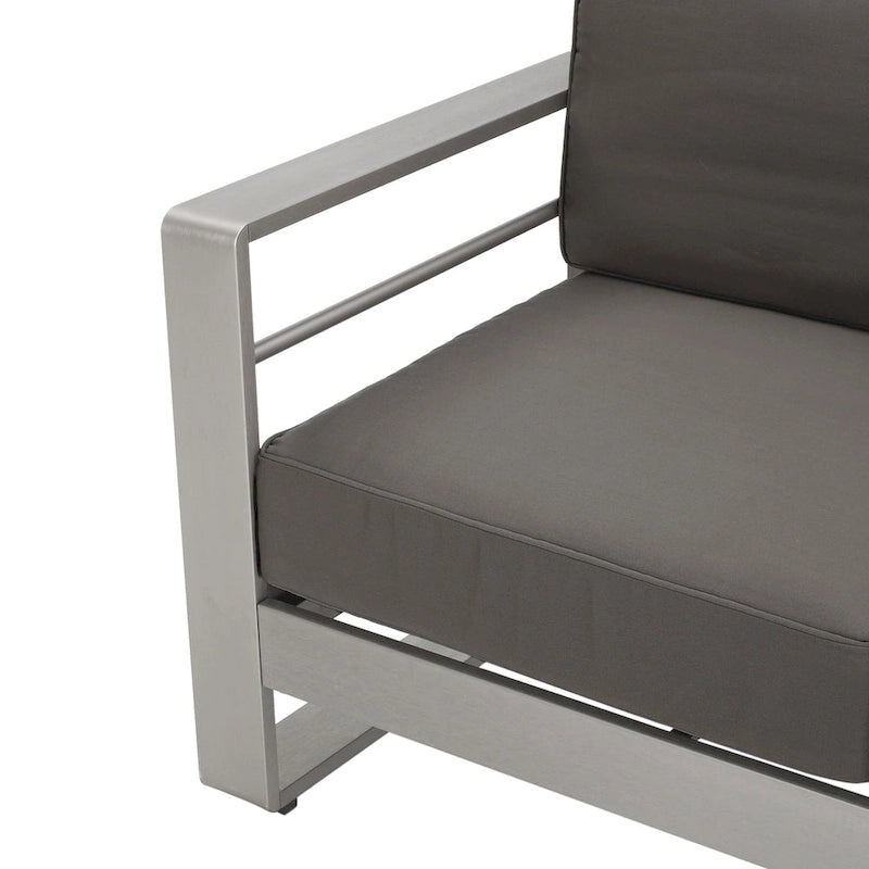 Ensemble de canapé 3 pièces en aluminium d'extérieur Cape Coral par Christopher Knight Home