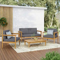 Set da conversazione per esterni Magnolia in legno di acacia di Christopher Knight Home
