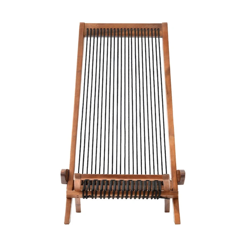 sedia pieghevole in legno con corda