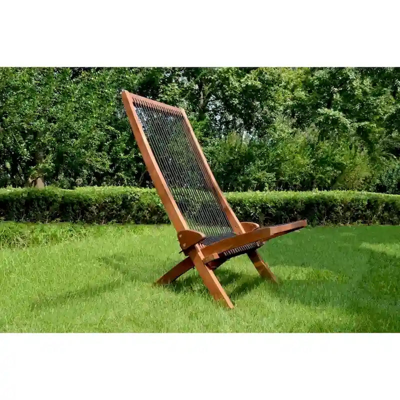 folding roping wood chair