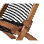 sedia pieghevole in legno con corda