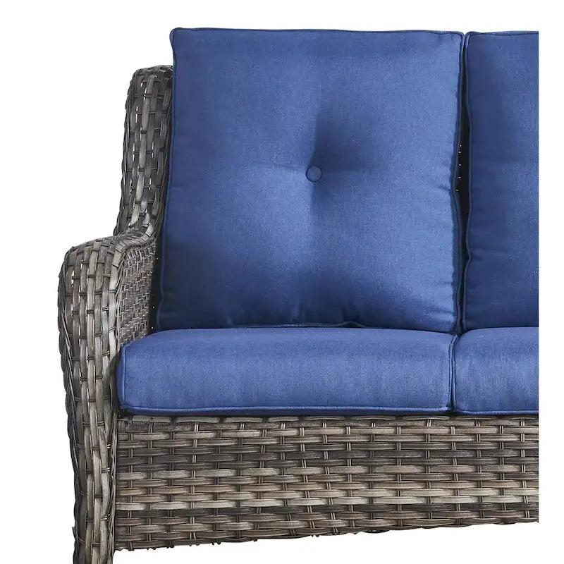 Gymojoy Divano a 3 Posti in Rattan da Esterno Set Divano da Giardino