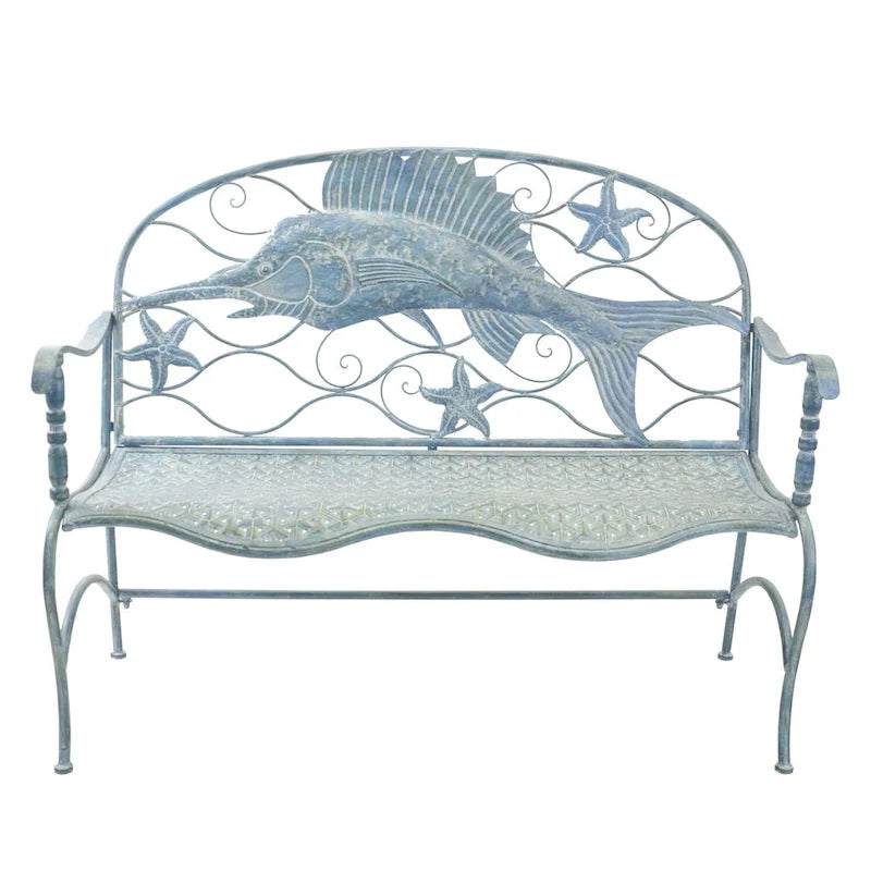 Panchina Coastal Swordfish con sedile curvo - 50,39x19,29x39,37