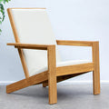 Sedia Adirondack moderna imbottita in legno di teak Napa Cambridge Casual