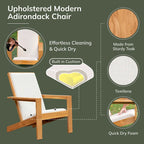 Sedia Adirondack moderna imbottita in legno di teak Napa Cambridge Casual