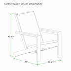 Sedia Adirondack moderna imbottita in legno di teak Napa Cambridge Casual