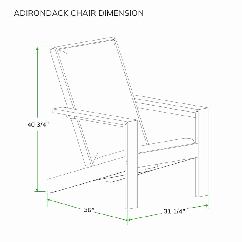 Sedia Adirondack moderna imbottita in legno di teak Napa Cambridge Casual