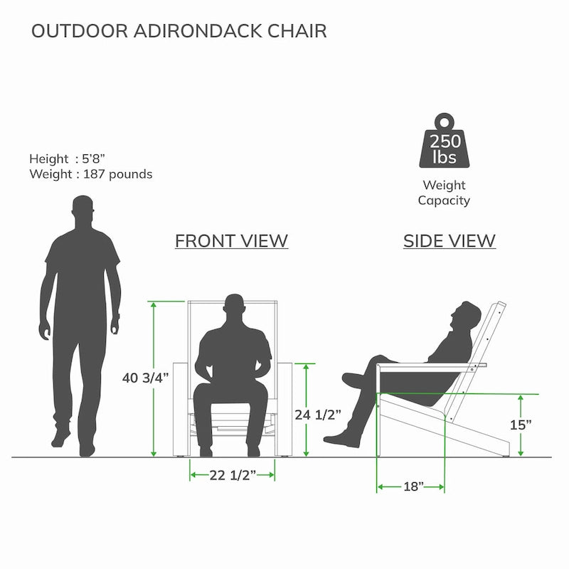 Sedia Adirondack moderna imbottita in legno di teak Napa Cambridge Casual