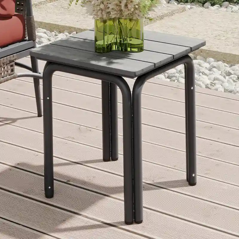 Set conversazione da esterno in 3 pezzi in vimini Corvus Stuart con cuscini e guanciali Sunbrella